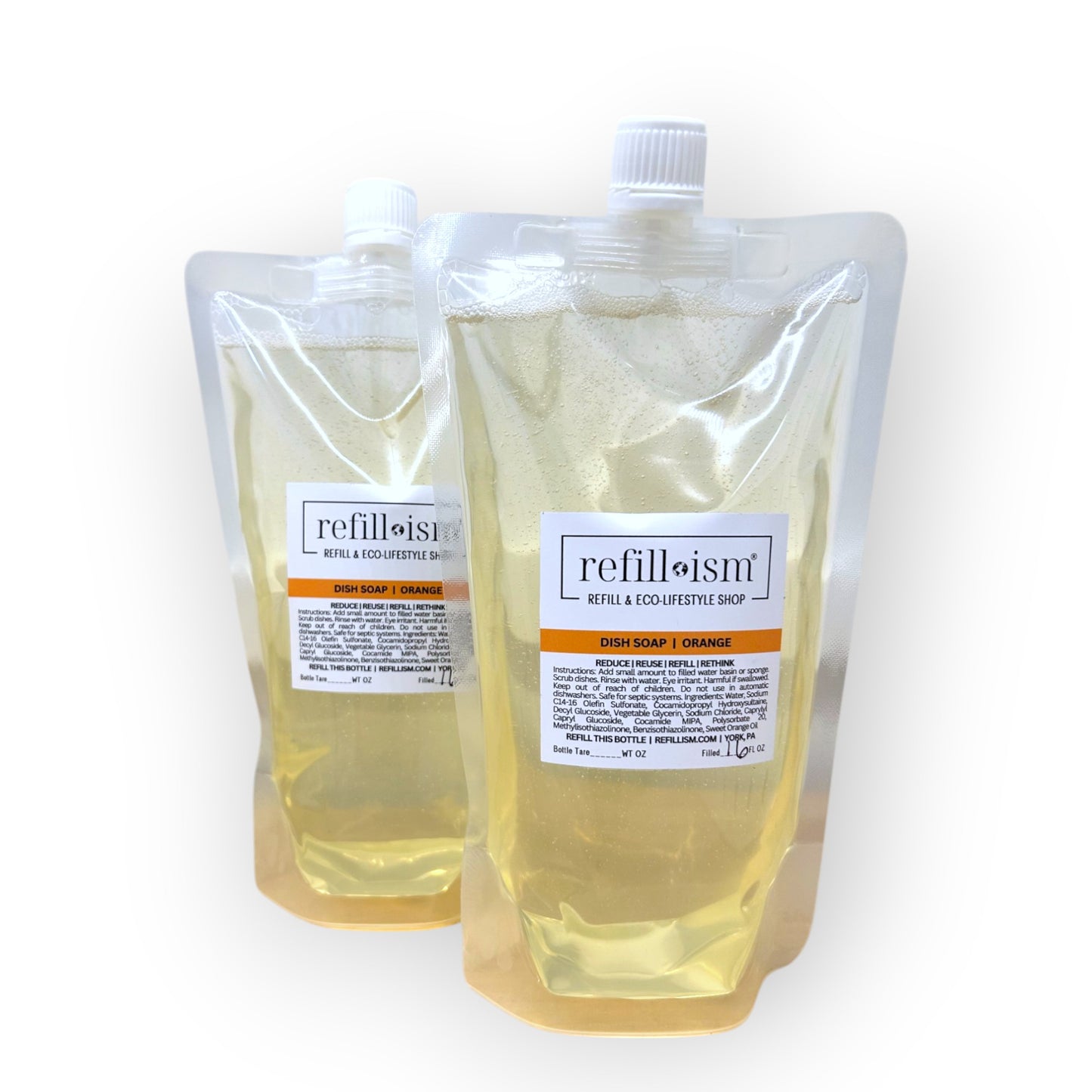 Dish Soap | Orange | Refill | 16oz Pouch