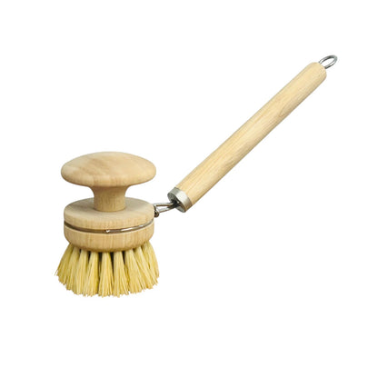 Dish Brush with Handle | Replacement Head | Bamboo & Sisal