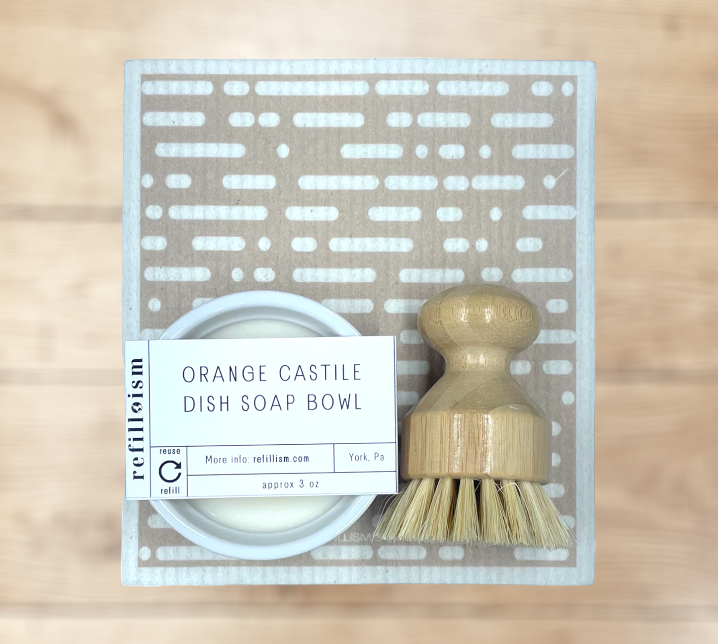 Castile Solid | Dish Soap Bowl | Orange