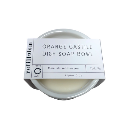 Castilla Sólido | Tazón de jabón para platos | Naranja