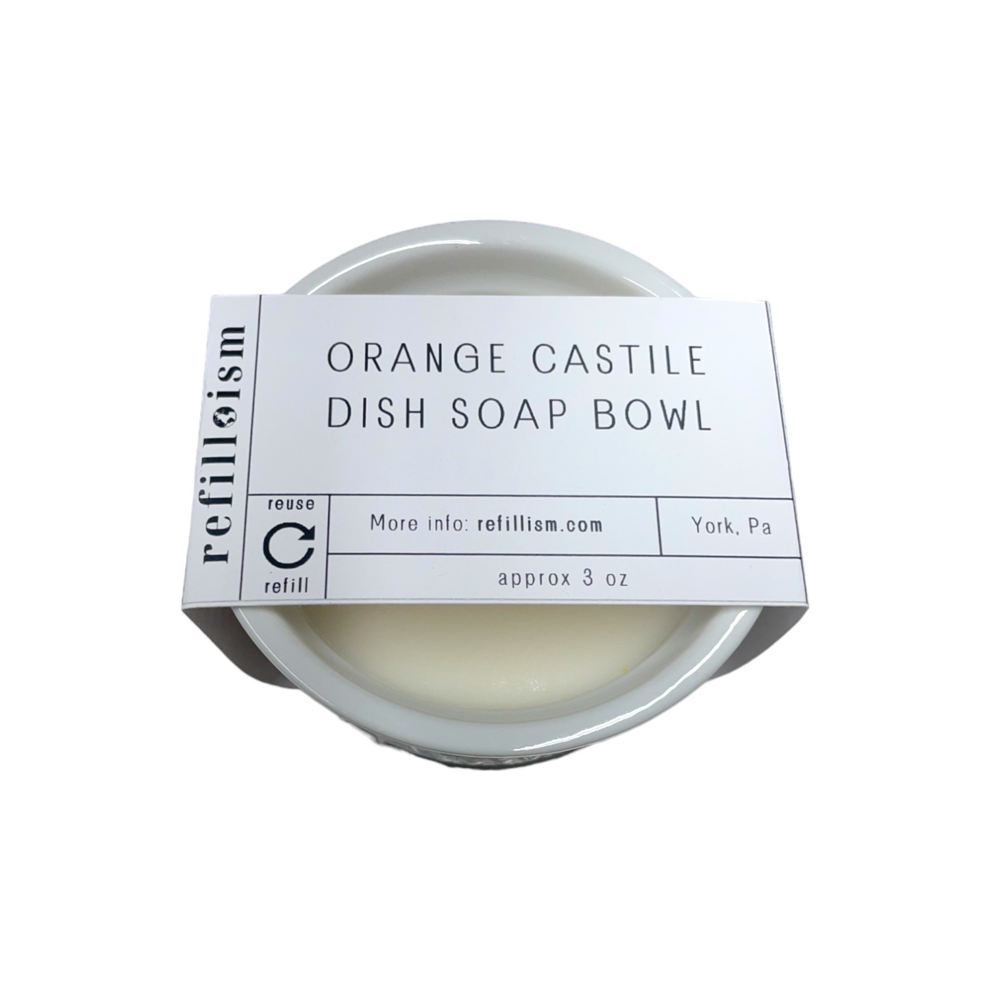 Castile Solid | Dish Soap Bowl | Orange