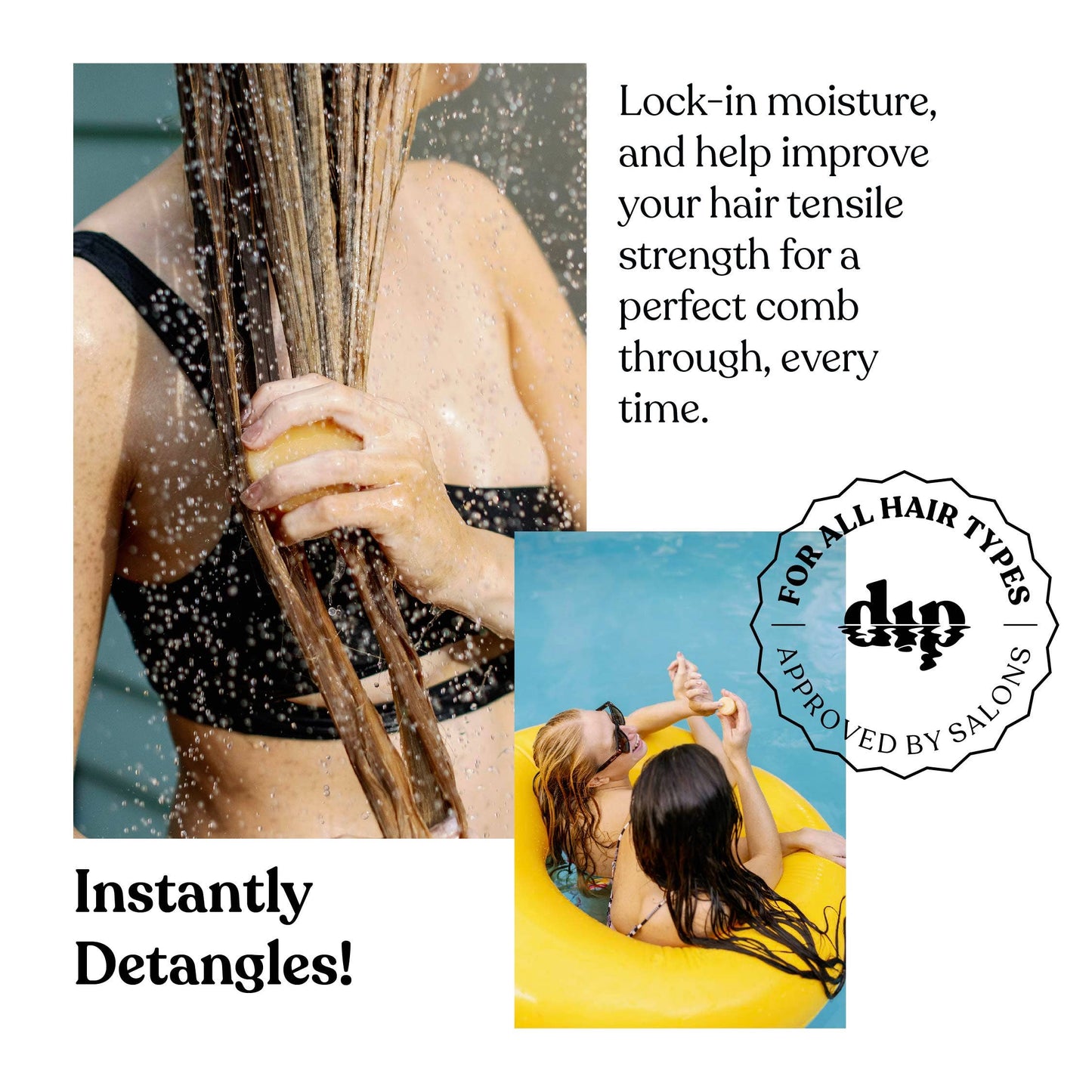 Dip Conditioner Bar & After Swim Detangler | Rosewater & Jasmine