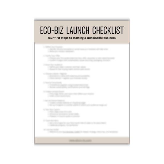 Eco - Biz Launch Checklist - Digital Products