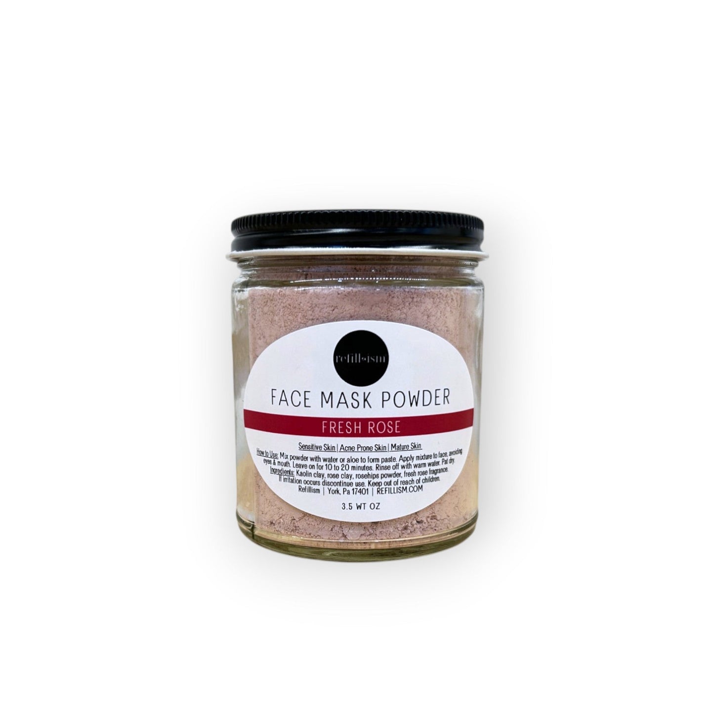 Face Mask Powder | Fresh Rose | 3.5oz Jar - Personal Care