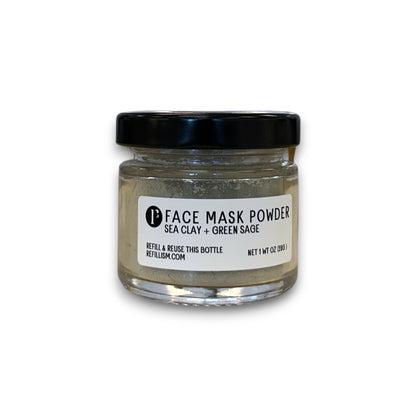 Face Mask Powder | Sea Clay & Green Sage | 1oz Jar