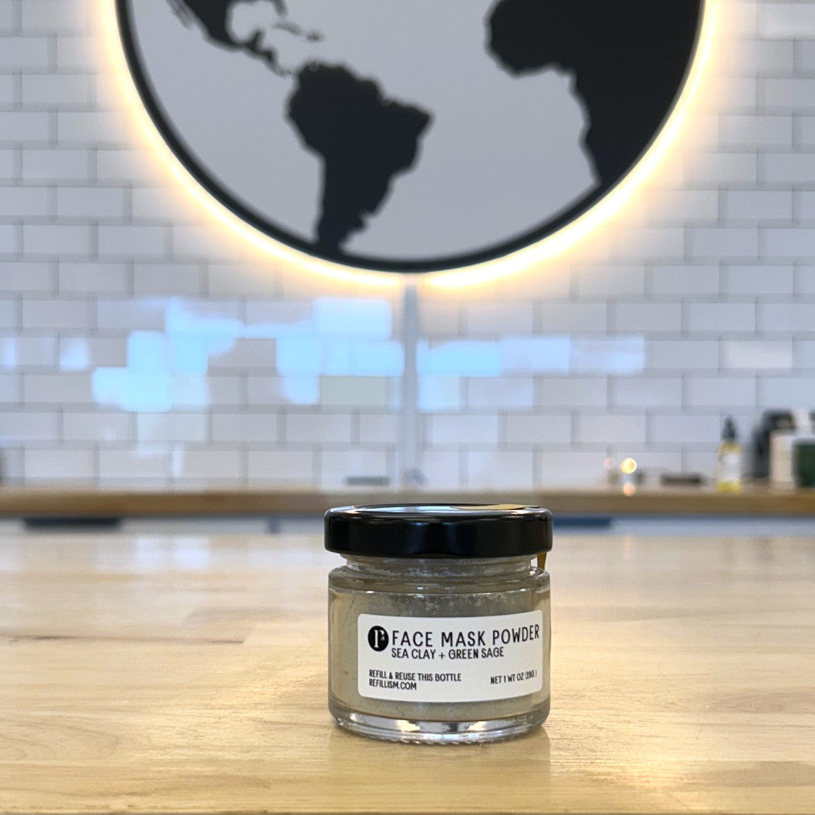 Face Mask Powder | Sea Clay & Green Sage | 1oz Jar