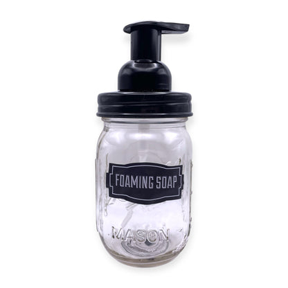 Foaming Mason Jar Soap Dispenser | Plastic Pump - 