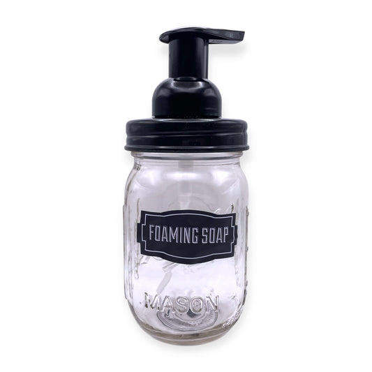 Foaming Mason Jar Soap Dispenser | Plastic Pump - 