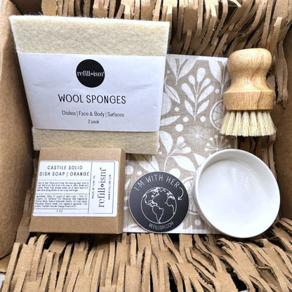 Eco-Starter Kitchen Essentials Kit | Plastic-Free Dishwashing