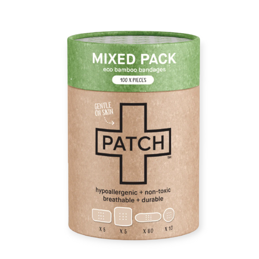 PATCH 100 Natural Bamboo Bandages - Mixed Pack