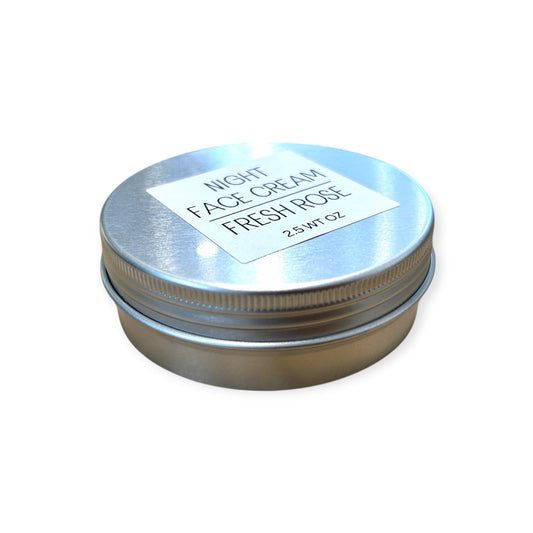 Night Face Cream | 2.5oz Tin | Fresh Rose - Per Oz Refill
