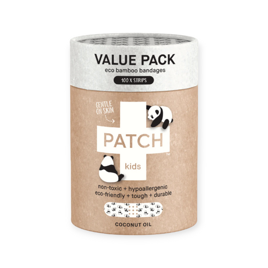 PATCH 100 Natural Bamboo Panda Bandages - Value Pack
