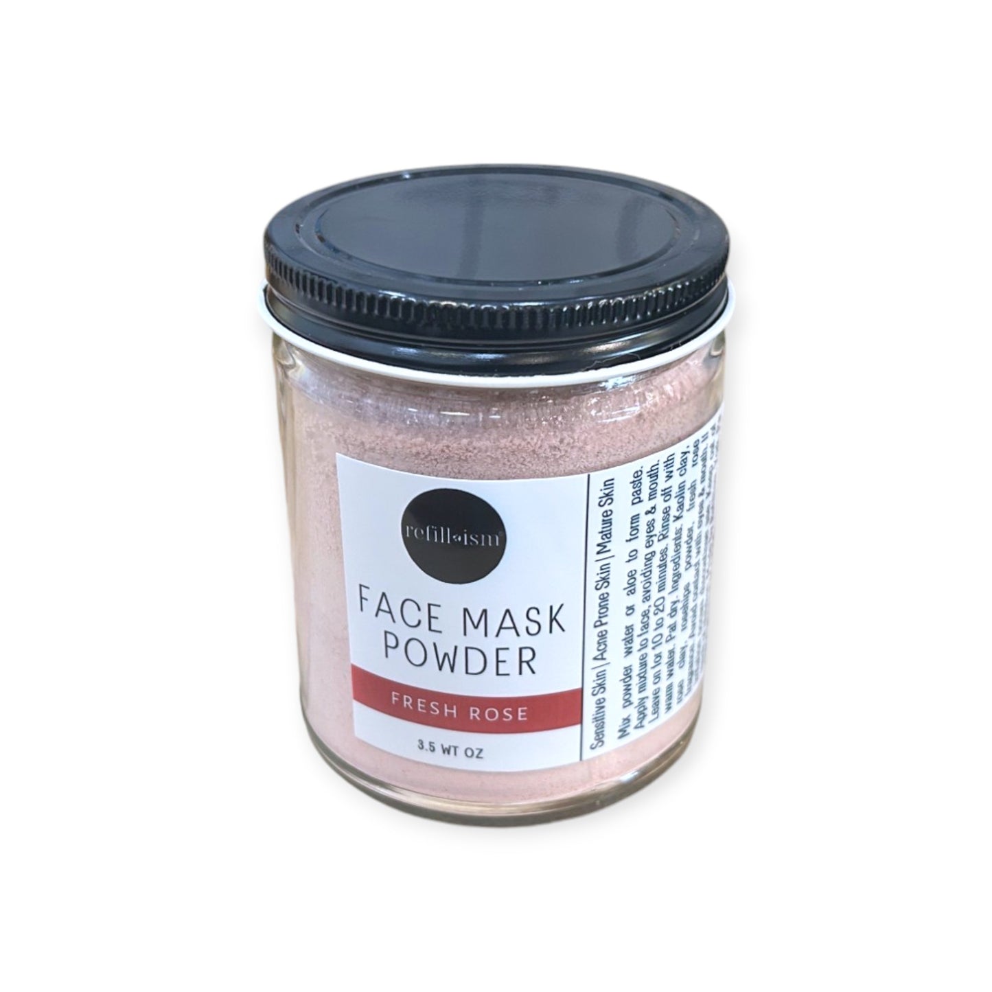 Face Mask Powder | Fresh Rose | 3.5oz Jar