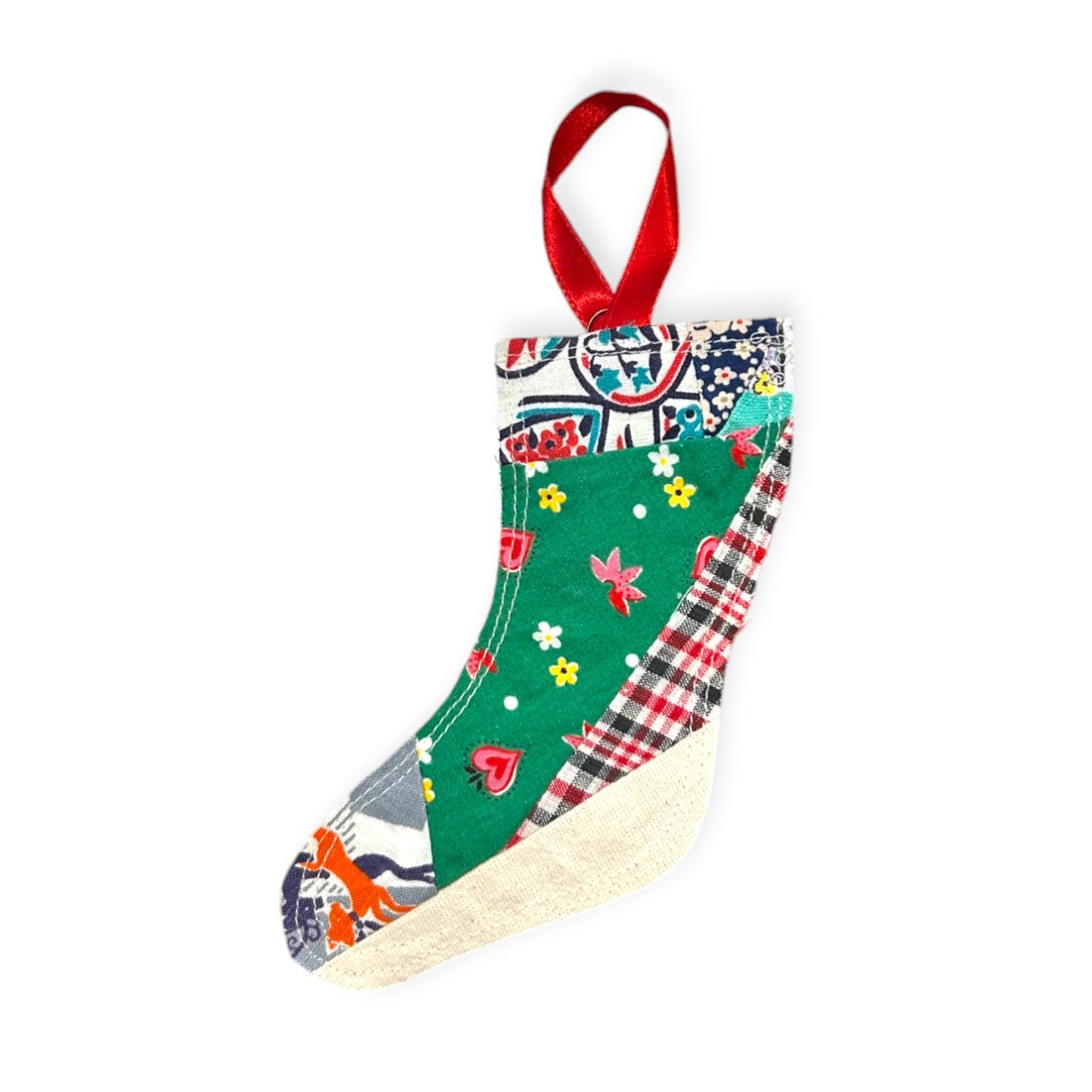 Fabric Stocking Ornament | Handmade