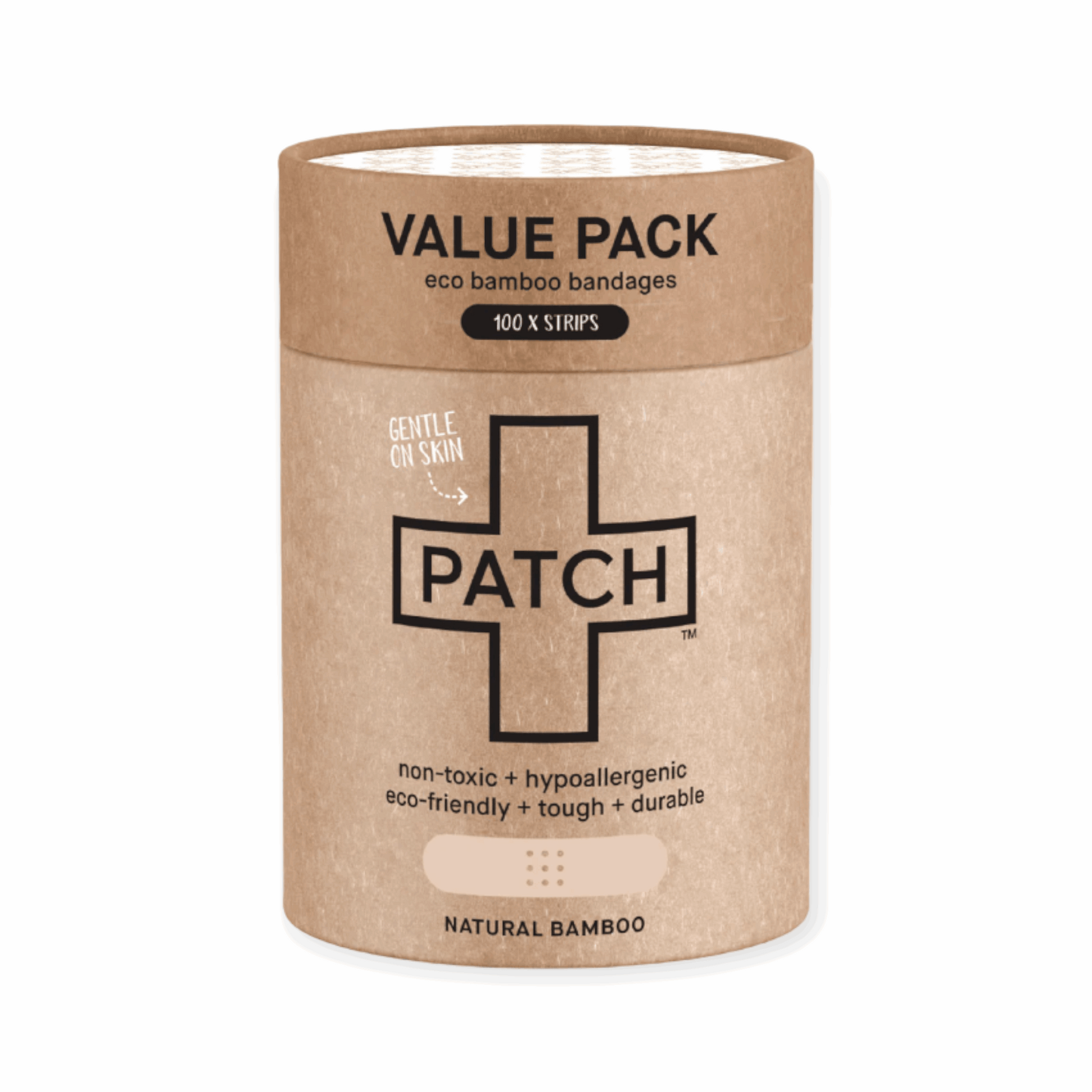 Bandages | PATCH 100 Natural Bamboo | Value Pack