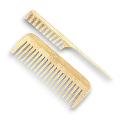 Bamboo Combs | Wide Tooth & Pointed Tail