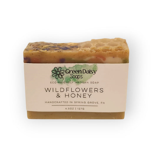 Wildflowers & Honey Artisan Bar Soap | Green Daisy Soaps - Personal Care