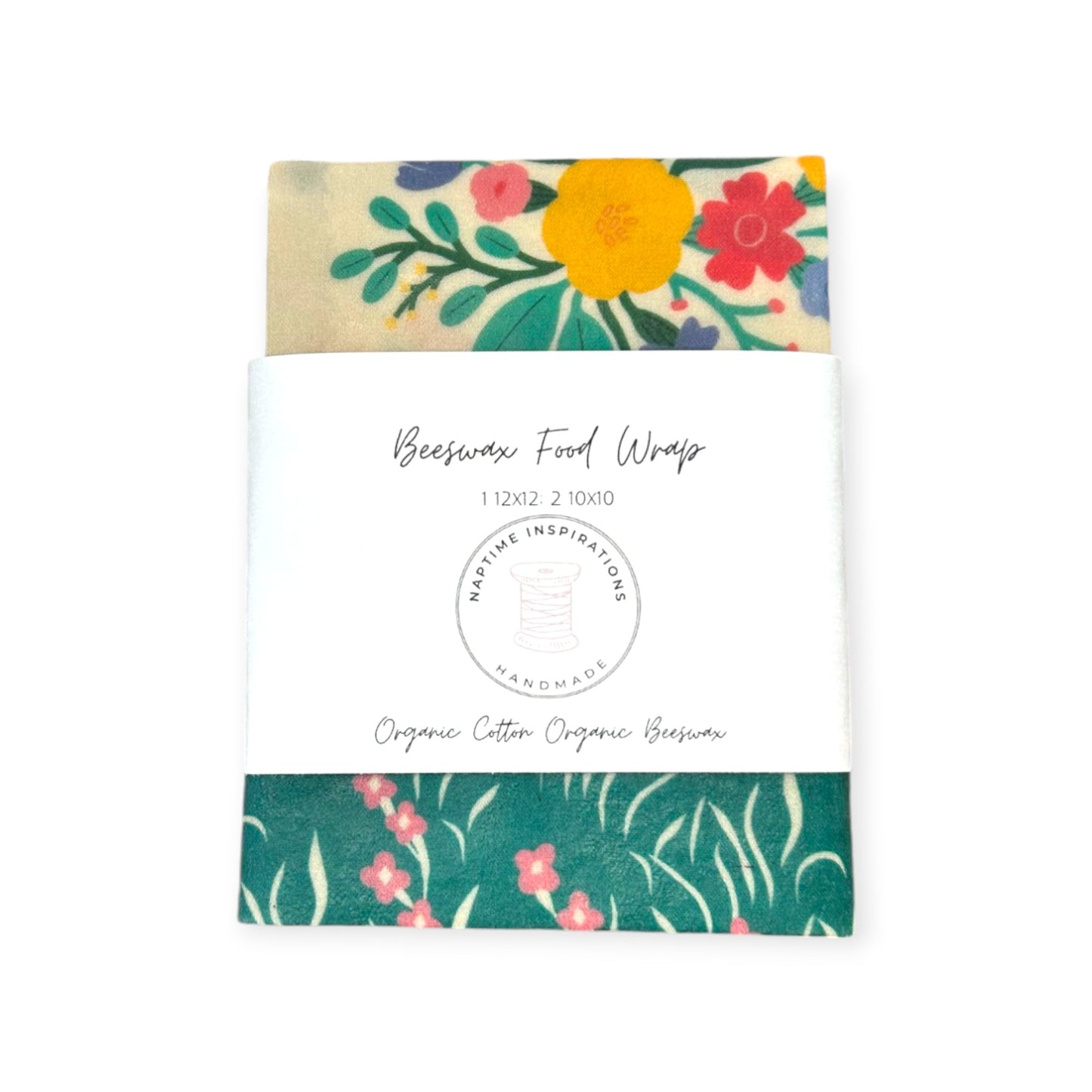 Beeswax Food Wraps | 3pk Wild Floral with Green Meadow | Naptime Inspirations