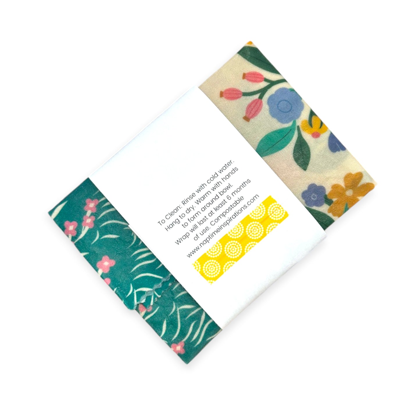 Beeswax Food Wraps | 3pk Wild Floral with Green Meadow | Naptime Inspirations