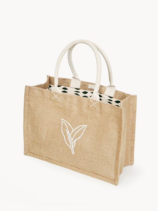 Jute Canvas Shopping Bag - Nature-0