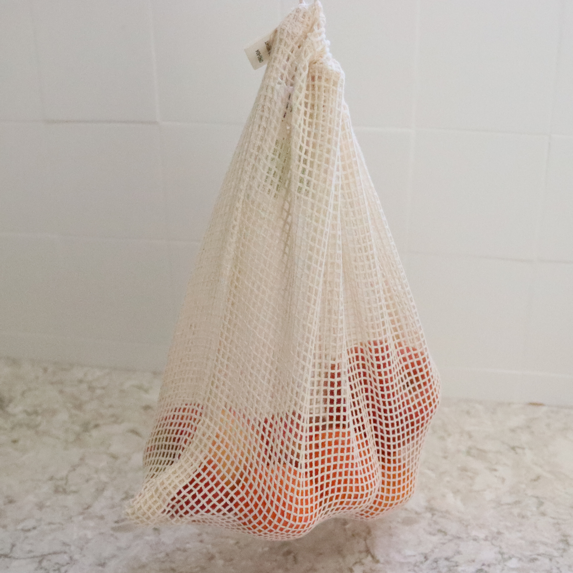 Sustainable Refillable Cleaning Products Eco Friendly Zero Waste Cotton Mesh Produce Grocery Bag