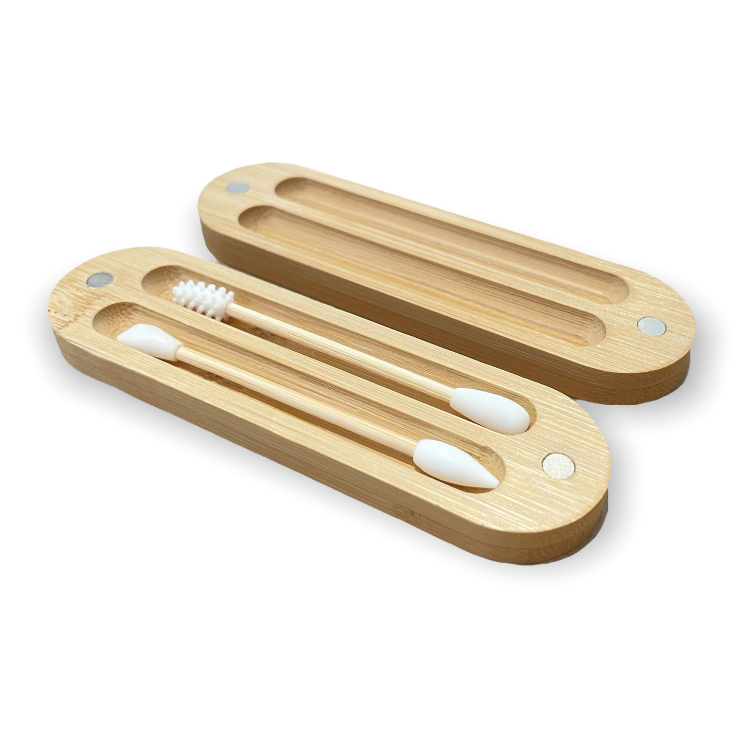 Reusable Swabs in Bamboo Case
