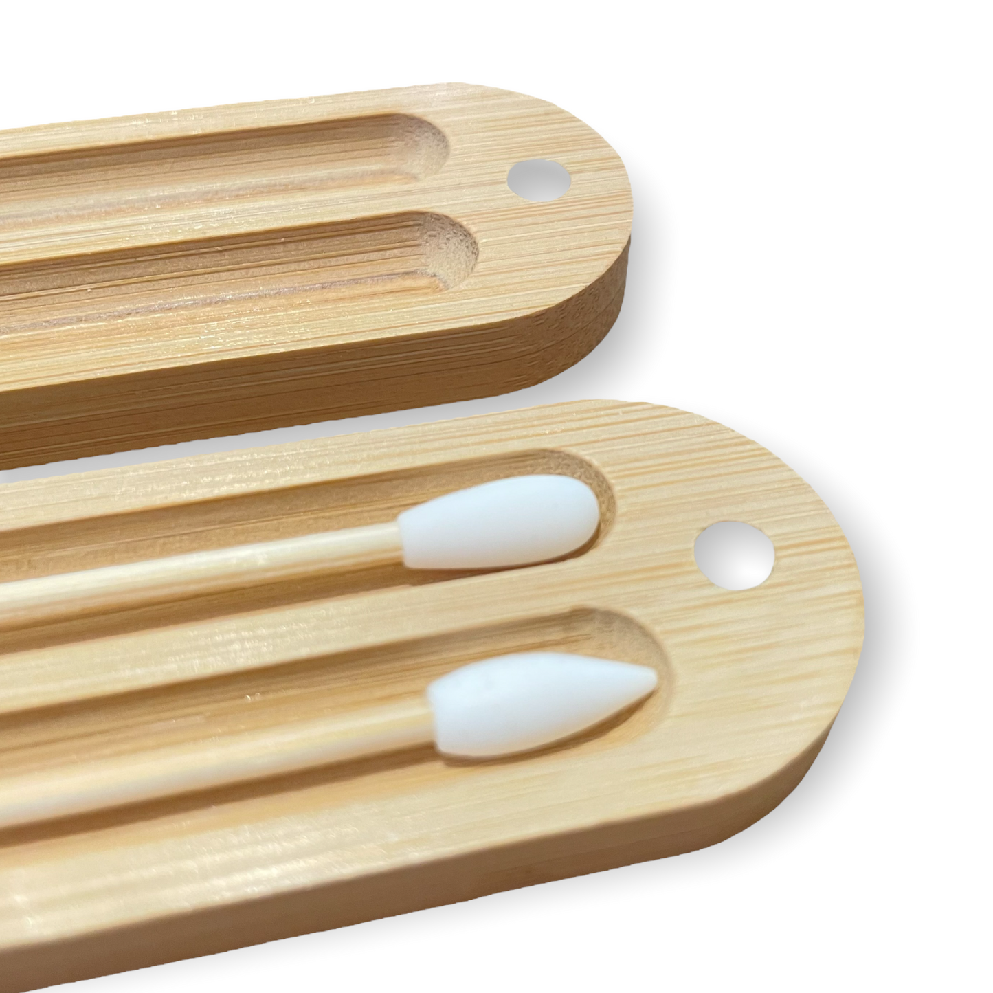 Reusable Swabs in Bamboo Case