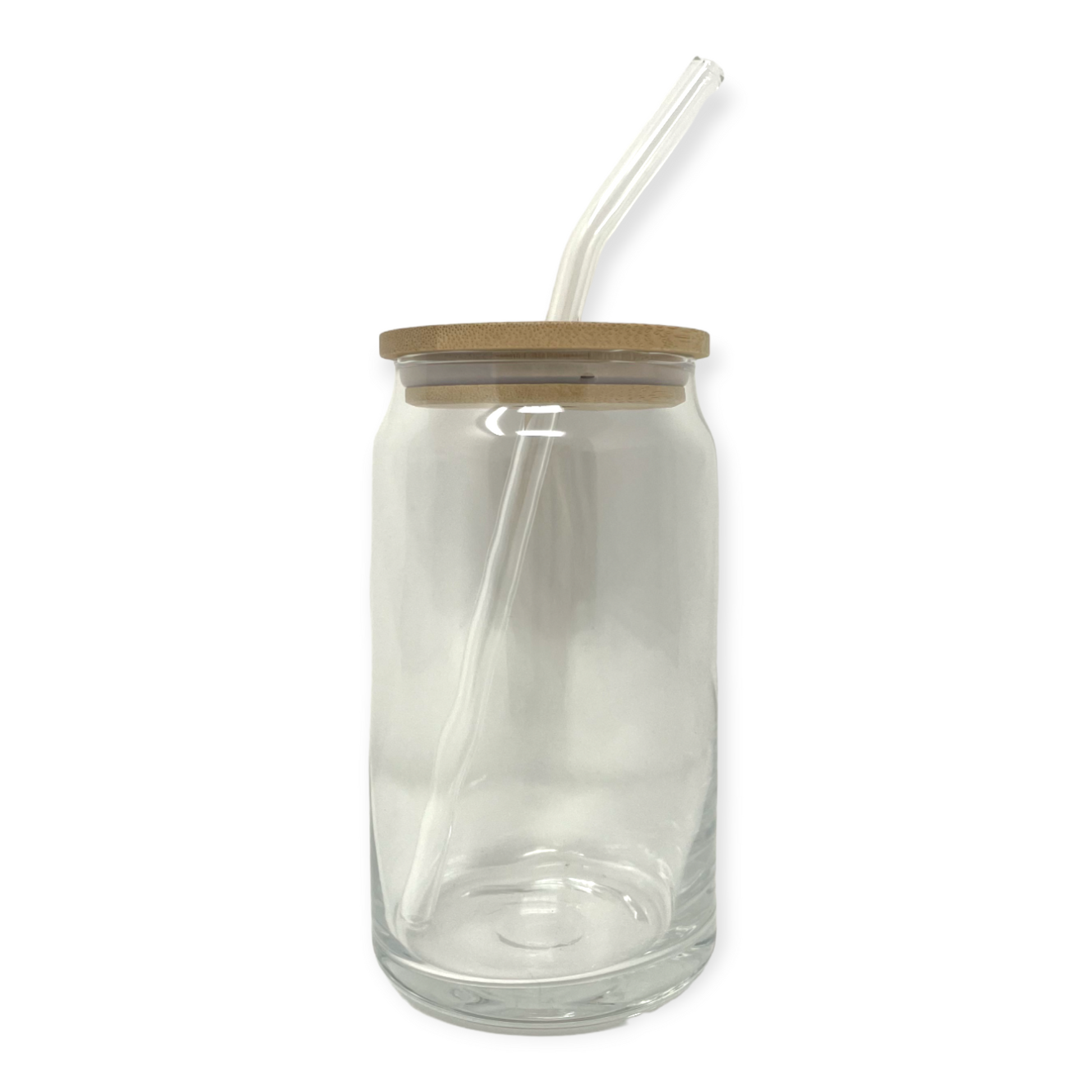 Mason Jar Cups With Lids And Straws, Glass Cups With Bamboo Lids