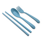 Kids Wheat Straw Cutlery Set with Case